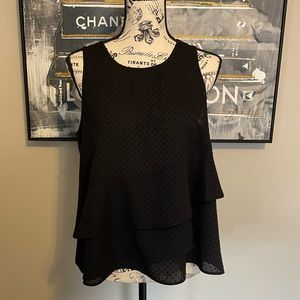 Elle Black Sleeveless Shirt